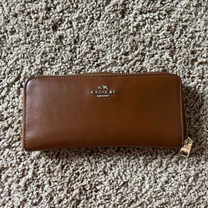 Brown Coach leather wallet